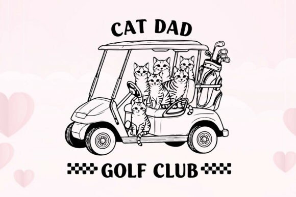 Cat Dad Golf Club: Graphics & T-Shirt Designs