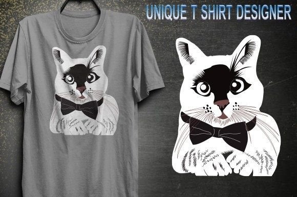 Cat Illustration Graphics for T-Shirt Designs