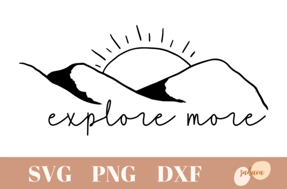 Explore More Mountains Design Graphic for T-Shirt Designs