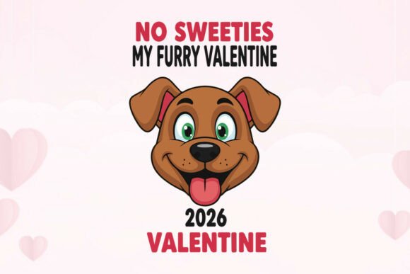 Furry Valentine 2026 Dog Graphics & T-Shirt Designs