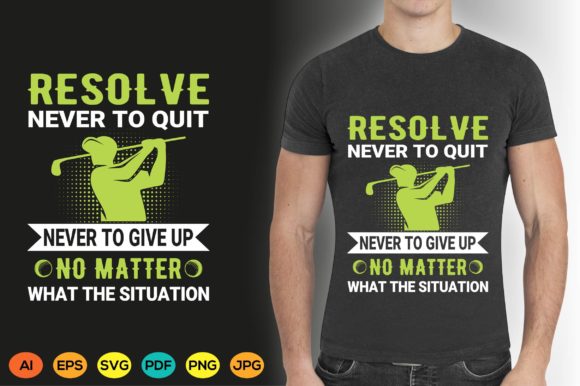 Golf T-Shirt Design Graphic Resolve Golf