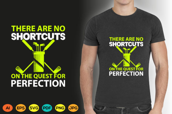 Golf T-shirt Design No Shortcuts Graphic Review