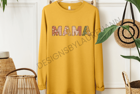 Mama Patchwork Reds: Graphics for T-Shirt Designs
