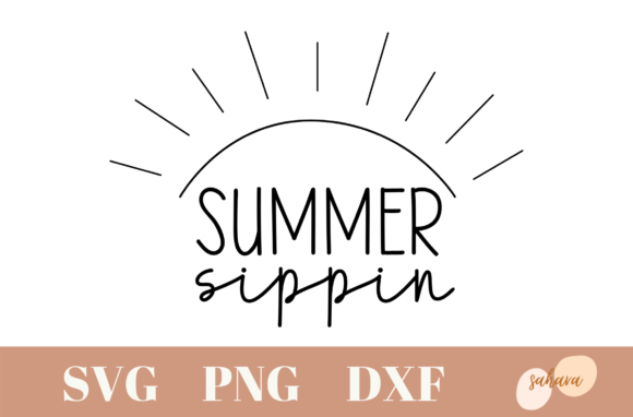 Summer Sippin Summertime Design Graphic Review