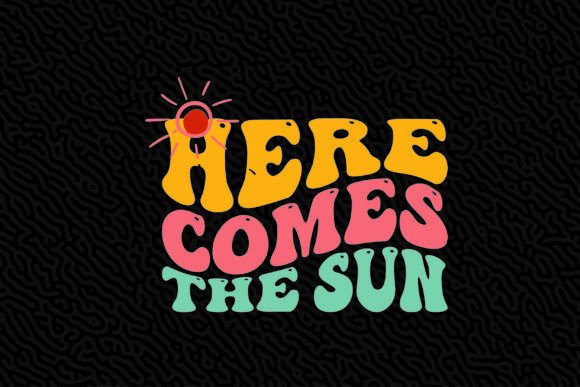 Summer Sun Abstract Groovy Graphic for T-Shirt Designs