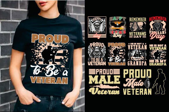 Veteran T-Shirt Graphics for Web & Print